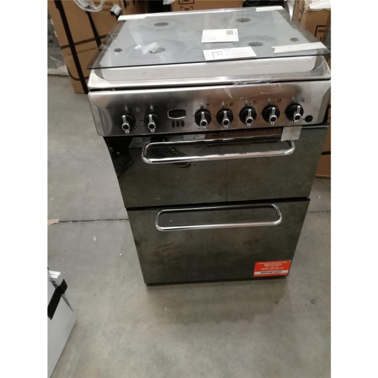 Refurbished Indesit KDP60SE 60cm Dual Fuel Cooker