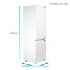 electriQ 241 Litre 70/30 Integrated Fridge Freezer - Frost Free