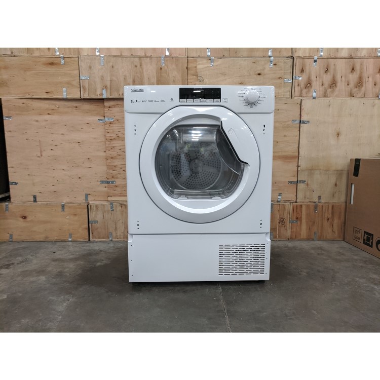 Refurbished Baumatic BBTDH7A1TE Smart Integrated Heat Pump 7KG Tumble Dryer White