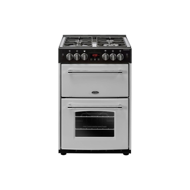 Belling Farmhouse 60G 60cm Double Oven Gas Cooker - Silver