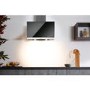 Refurbished Hotpoint PHVP87FLTK 80cm Angled Glass Chimney Cooker Hood Black