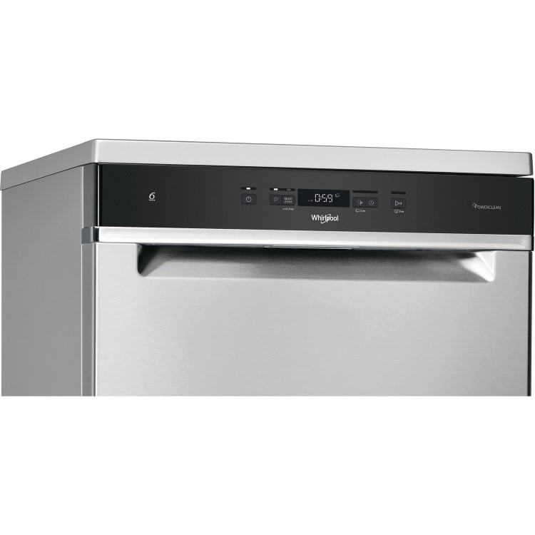 GRADE A2 - Whirlpool WFC3C33PFXUK 14 Place Freestanding Dishwasher - Stainless Steel
