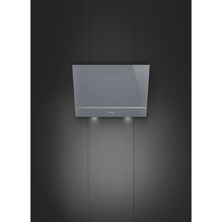 Refurbished Smeg KV28S 80cm Angled Chimney Cooker Hood Silver