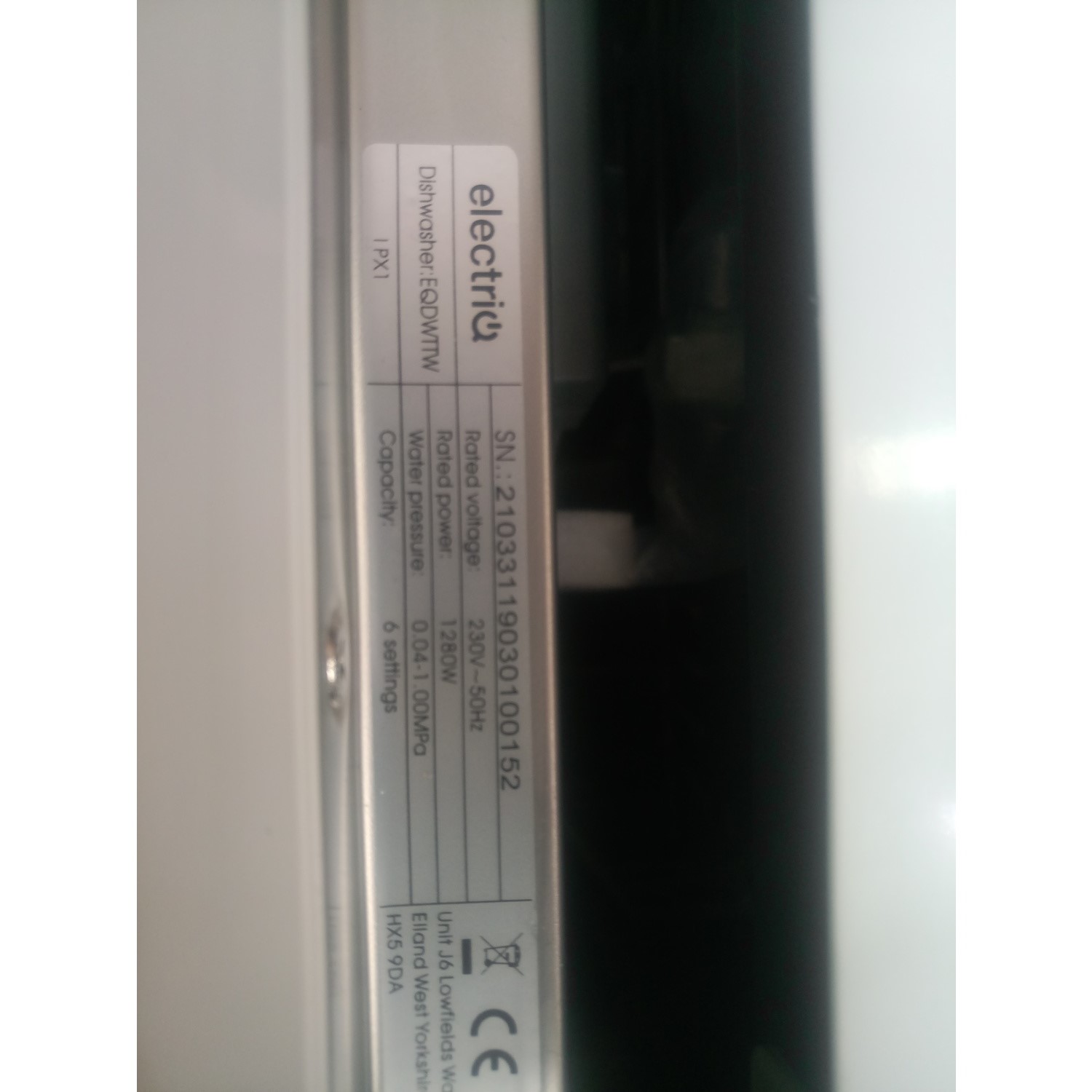 Refurbished electriQ Table Top / Integrated Dishwasher White 78053858