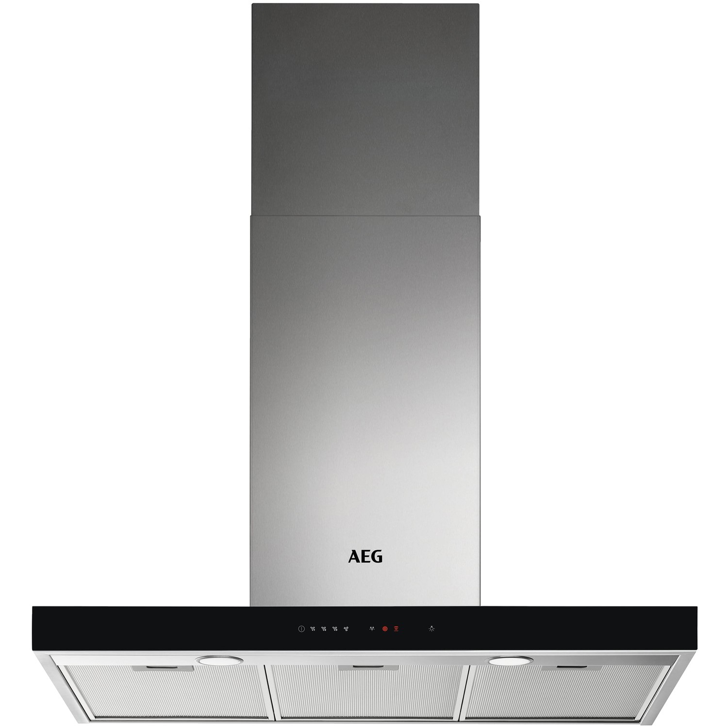 AEG 90cm Slimline Chimney Cooker Hood with Hob2Hood - Stainless Steel