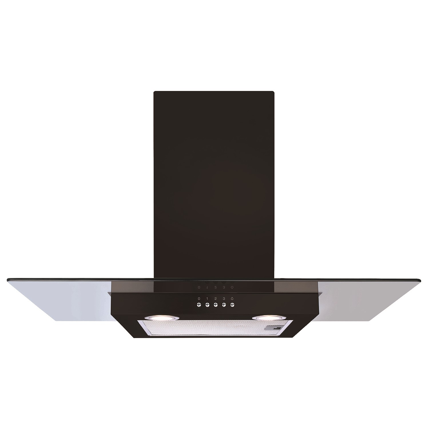 Refurbished CDA ECN92BL 90cm Chimney Cooker Hood Black