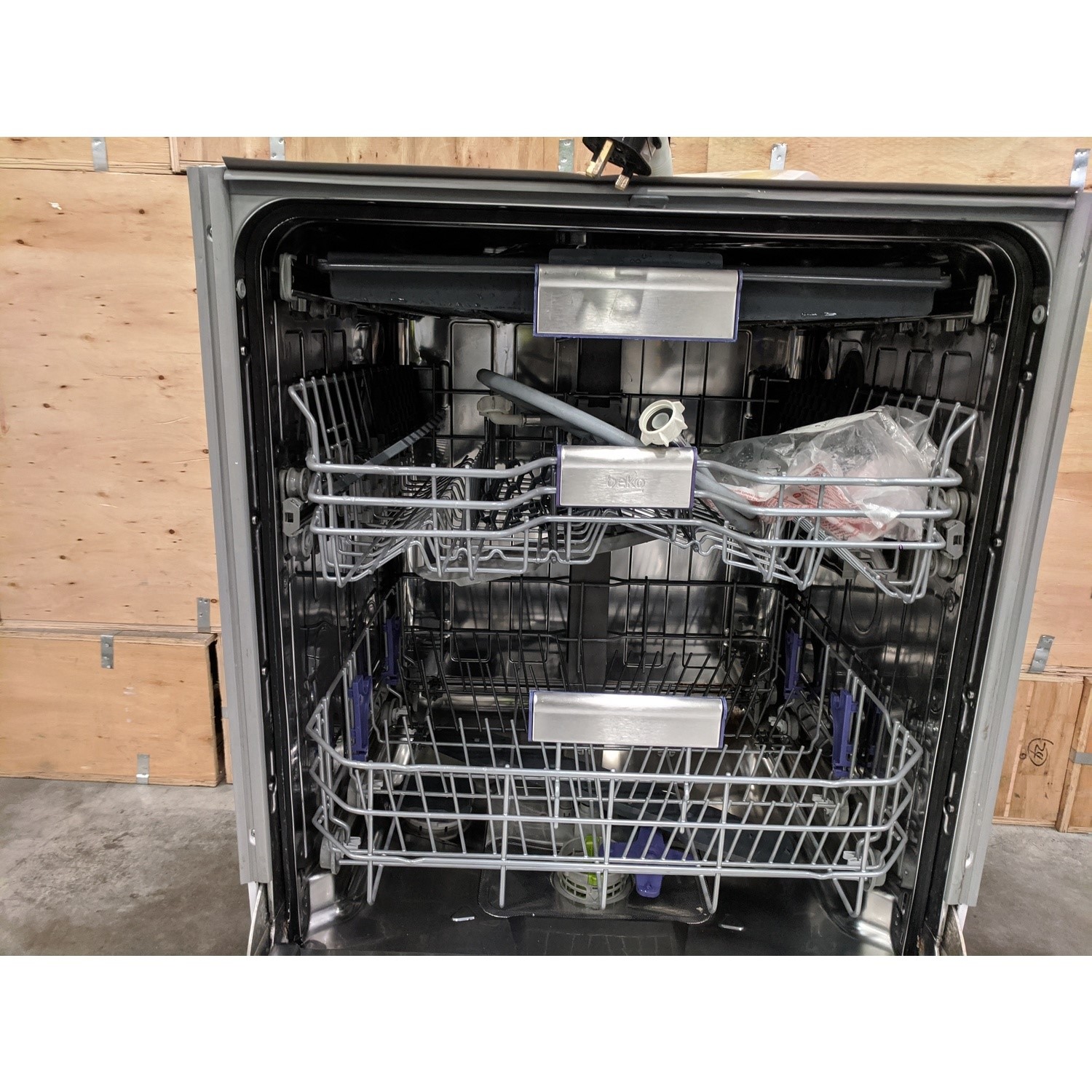 Refurbished Beko DIN29X20 14 Place Fully Integrated Dishwasher White