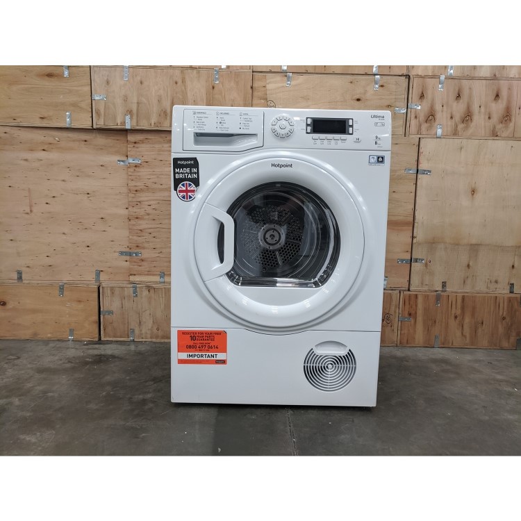 Refurbished Hotpoint Ultima SUTCD97B6P Freestanding Condenser 9KG Tumble Dryer White