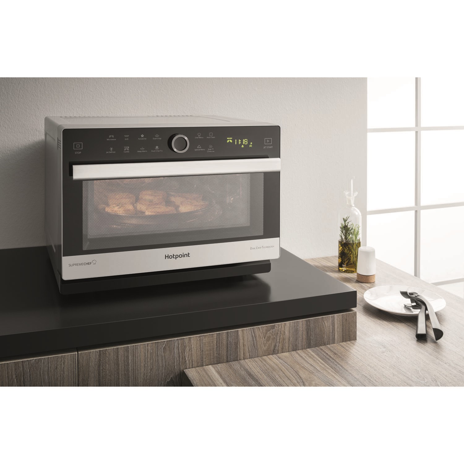 Hotpoint Supreme Chef 33L Combination Microwave Oven - Stainless Steel  MWH338SX | Appliances Direct