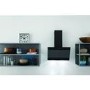 GRADE A2 - Indesit IHVP66LMK 60cm Angled Glass Cooker Hood - Black