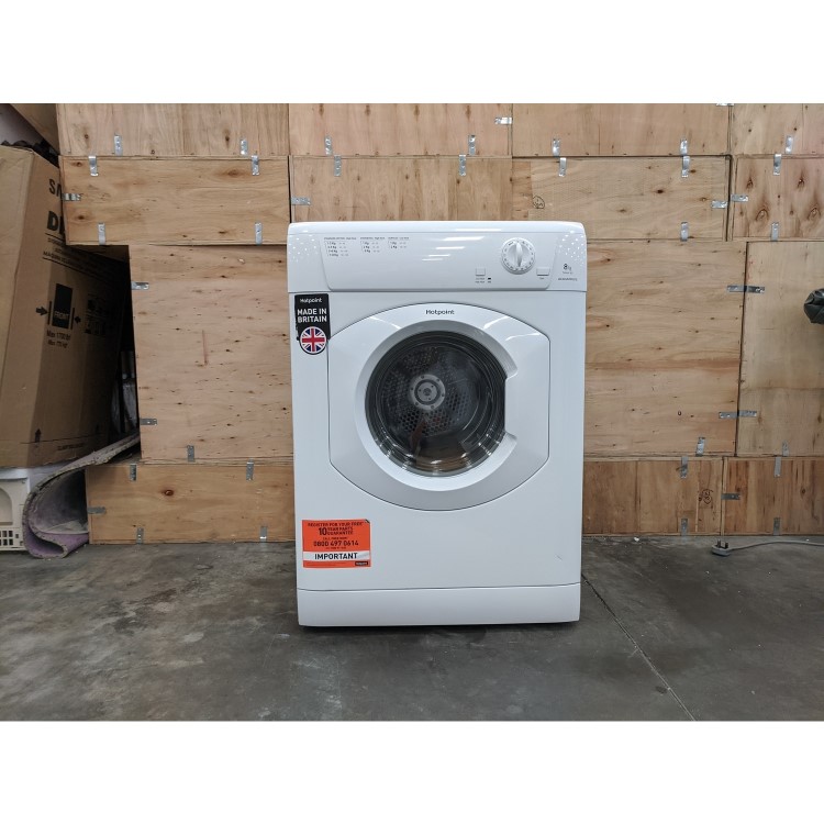 Refurbished Hotpoint TVHM80CP Freestanding Vented 8KG Tumble Dryer White