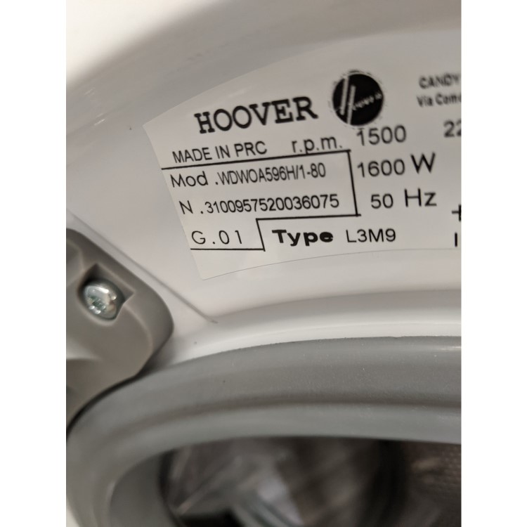 GRADE A2 - Hoover WDWOA596H/1-80 Freestanding 9/6KG 1500 Spin Washer Dryer White