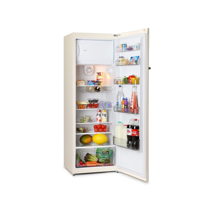 Montpellier 285 Litre Wide Retro Style Freestanding Tall Fridge - Cream 