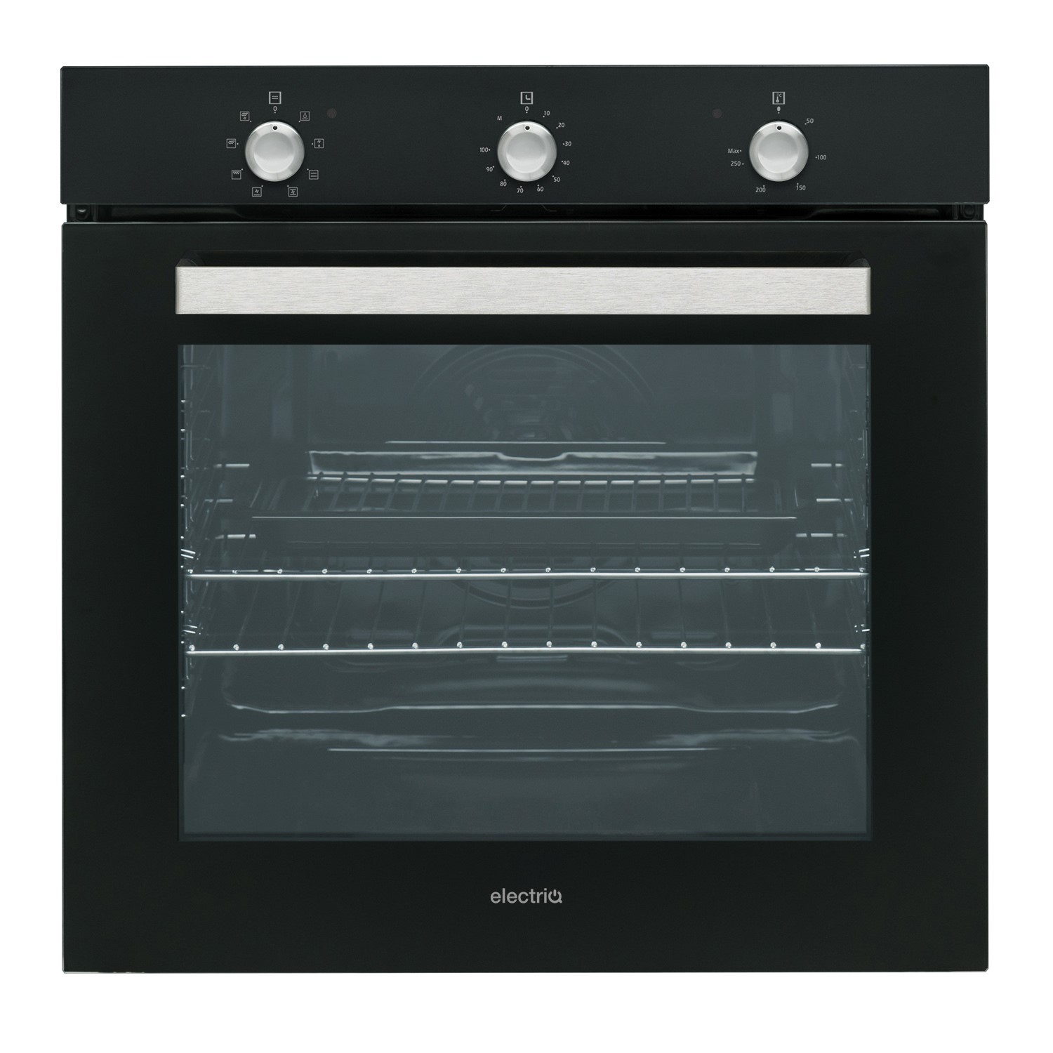 Refurbished electriQ EQBIOLG1 60cm Single Built In Electric Oven Black