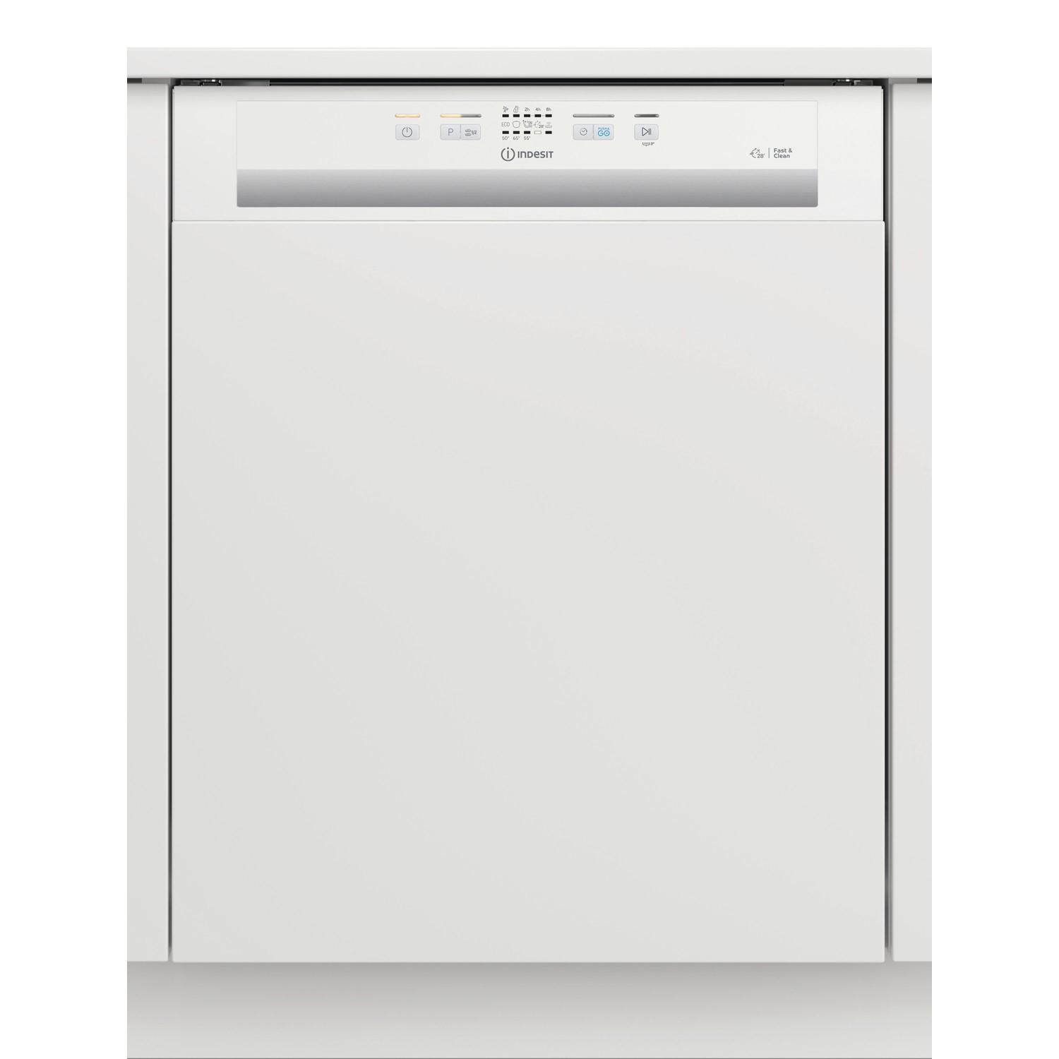 Refurbished Indesit DBE2B19UK 14 Place Semi Integrated Dishwasher White