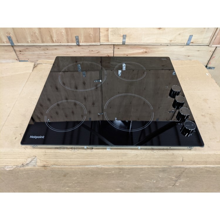 Refurbished Hotpoint HR619CH 58cm 4 Zone Knob Control Ceramic Hob
