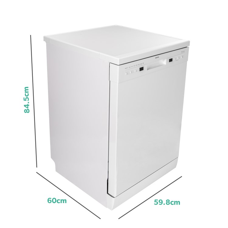 electriQ - 12 Place Settings Freestanding Dishwasher - White