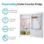Refurbished electriQ EQ45FRIDGEICE Freestanding 62 Litre Under Counter Larder Fridge with Ice Box White