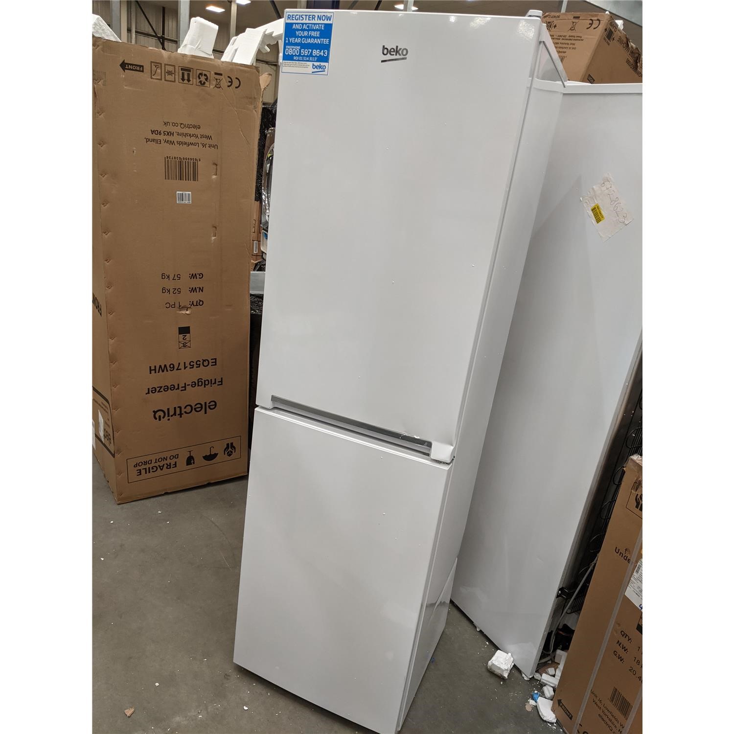 Refurbished Beko 270 Litre 50/50 Freestanding Fridge Freezer White