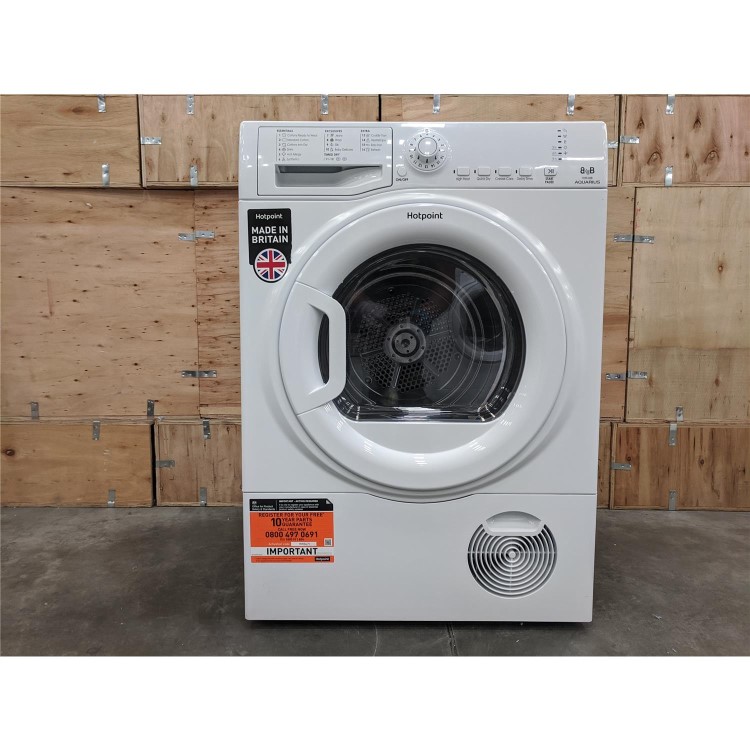 Refurbished Hotpoint TCFS83BGP 8kg Freestanding Condenser Tumble Dryer - Polar White