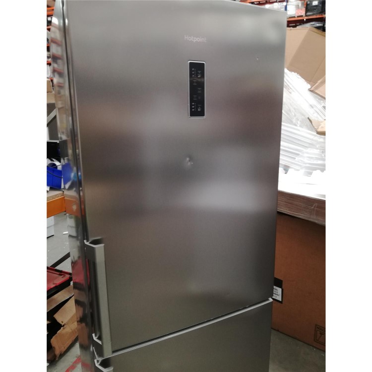 Refurbished Hotpoint NFFUD191X1 444 Litre 60/40 Freestanding Fridge Freezer Stainless steel