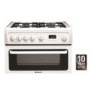 GRADE A1 - Hotpoint HAG60P 60cm Double Oven Gas Cooker - White