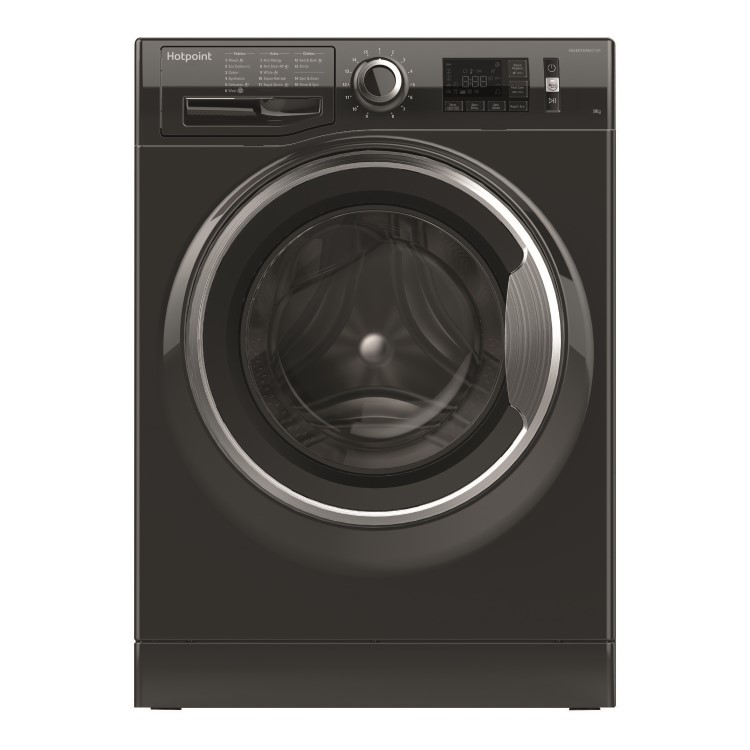 Hotpoint NM11946BCA ActiveCare 9kg 1400rpm Freestanding Washing Machine - Black