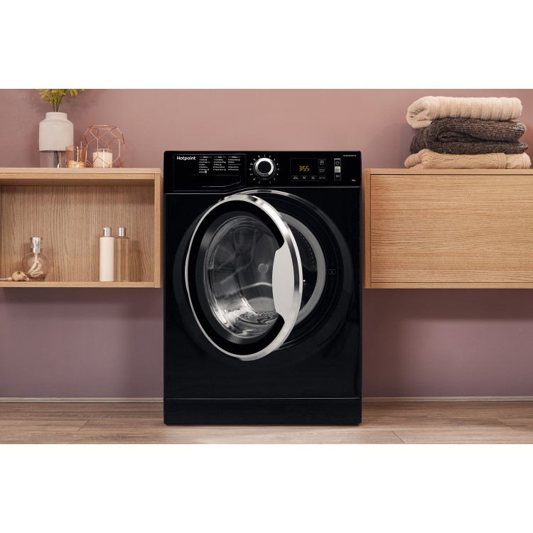 Hotpoint NM11946BCA ActiveCare 9kg 1400rpm Freestanding Washing Machine - Black