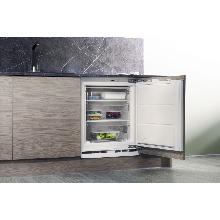 Hotpoint HZA1UK Aquarius 91 Litre Integrated Under Counter Freezer  60cm Wide - White