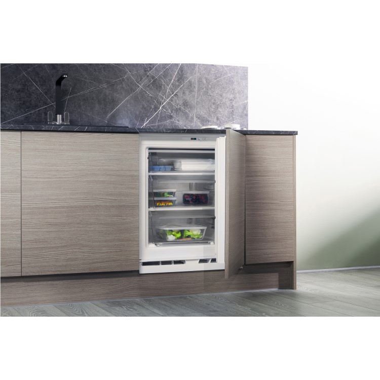 Hotpoint HZA1UK Aquarius 91 Litre Integrated Under Counter Freezer  60cm Wide - White