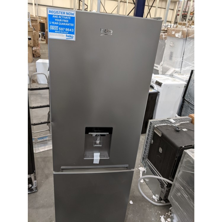 Refurbished Beko CFG3582DS Freestanding 261 Litre 50/50 Frost Free Fridge Freezer With Water Dispenser Silver