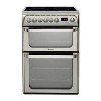 Hotpoint 60cm Electric Double Oven Cooker with Induction Hob - Stainless Steel