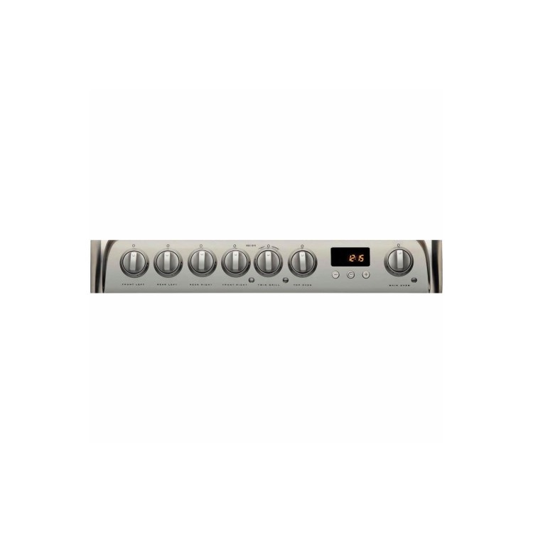 Hotpoint 60cm Electric Double Oven Cooker with Induction Hob - Stainless Steel