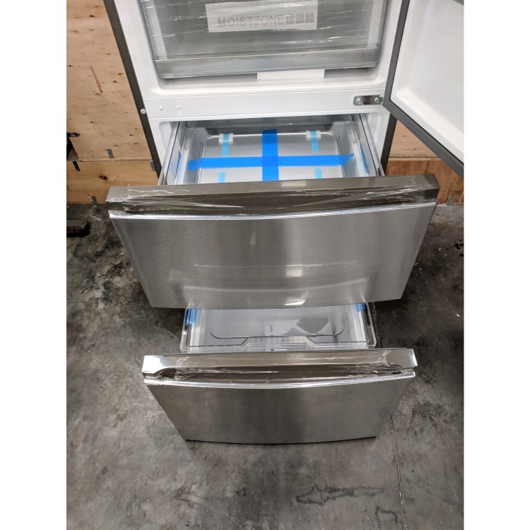 Refurbished Haier A3FE737CMJ Freestanding 350 Litre 60/40 Frost Free Fridge Freezer Stainless Steel