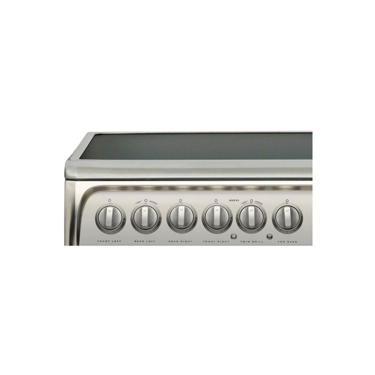 Hotpoint Ultima 60cm Double Oven Electric Cooker with Ceramic Hob - Stainless Steel