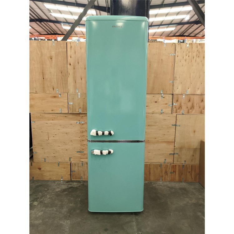 Refurbished electriQ 60/40 Retro Freestanding Fridge Freezer - Blue