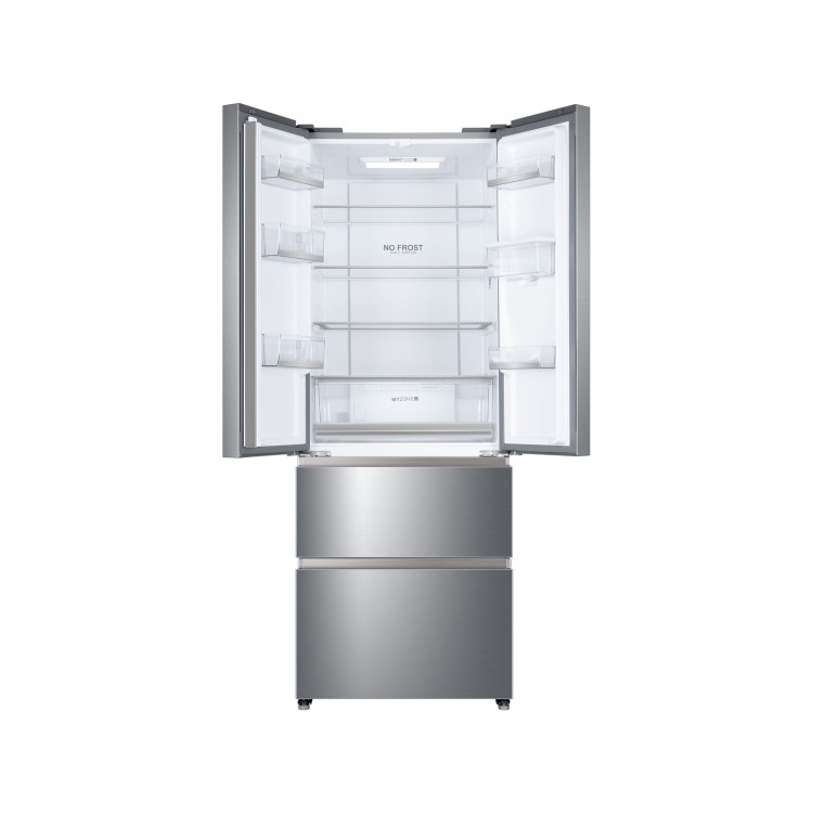 GRADE A2 - Haier HB16WMAA Multidoor American Fridge Freezer With Water Dispenser - Inox Look
