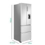 GRADE A3 - Haier HB16WMAA Multidoor American Fridge Freezer With Water Dispenser - Inox Look