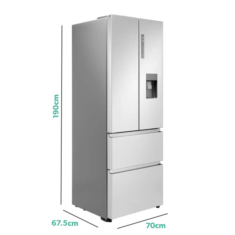 GRADE A3 - Haier HB16WMAA Multidoor American Fridge Freezer With Water Dispenser - Inox Look