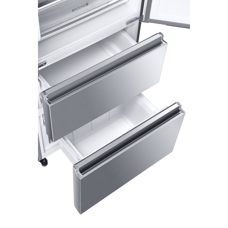 GRADE A2 - Haier HB16WMAA Multidoor American Fridge Freezer With Water Dispenser - Inox Look