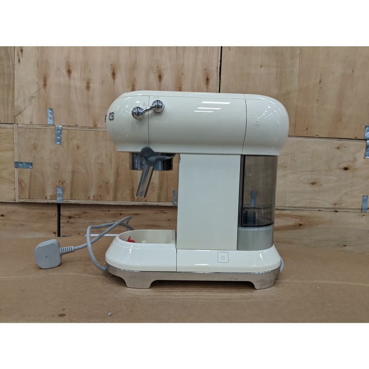 Refurbished Smeg ECF01CRUK Retro Style Espresso Machine Cream