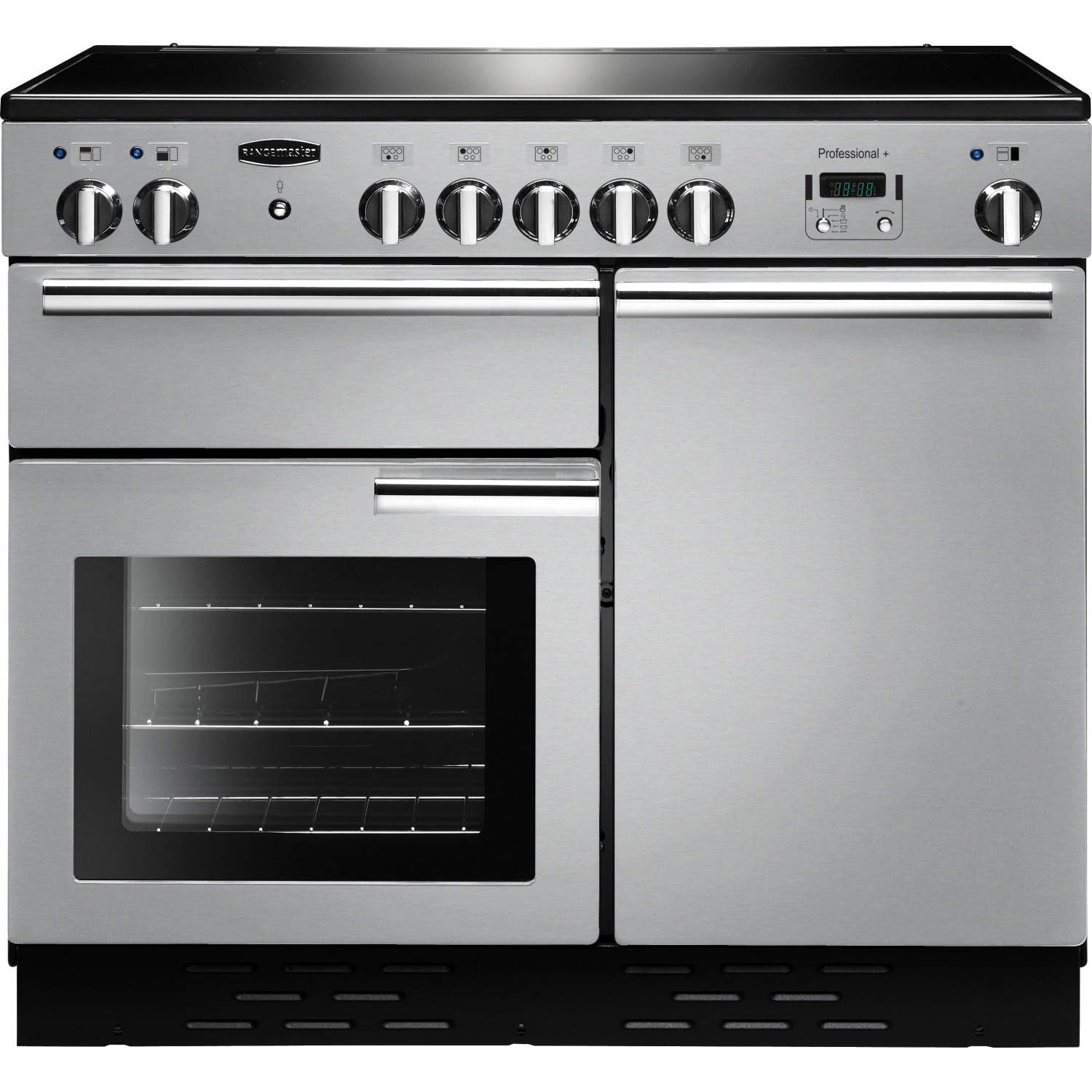 Rangemaster Professional Plus 100cm Electric Range Cooker with Induction Hob - Stainless Steel