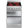 GRADE A2 - Smeg SUK62CMX8 60cm Wide Double Oven Stainless Steel Electric Cooker With Ceramic Hob