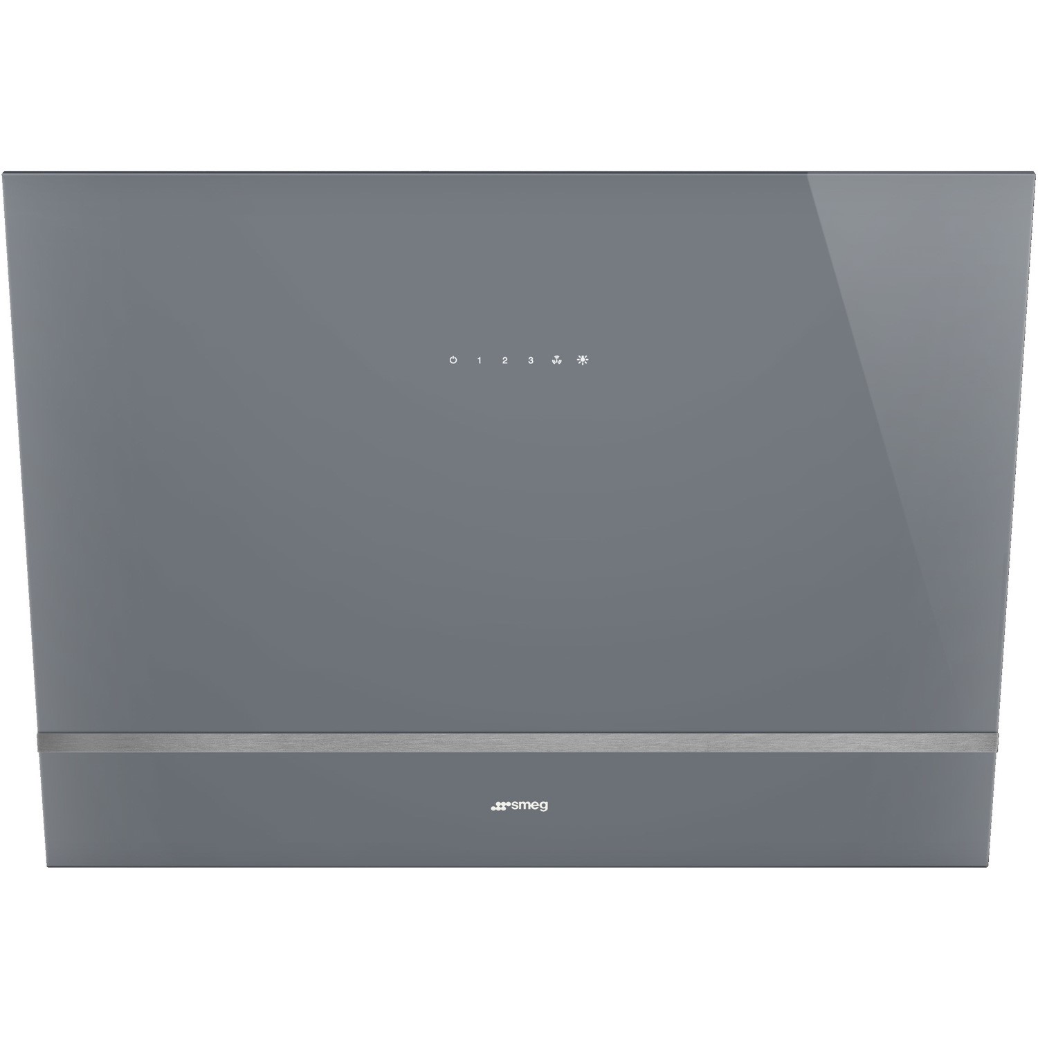 Smeg 80cm Angled Chimney Cooker Hood - Silver