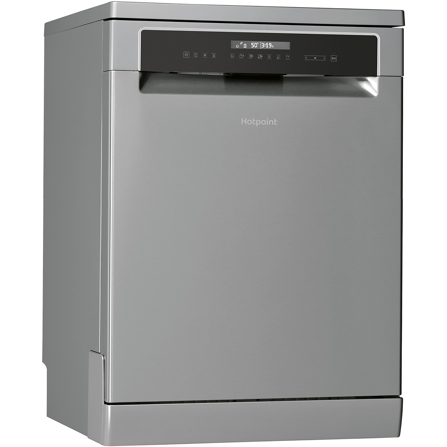 Hotpoint HFP5O41WLGXUK Extra Efficient 14 Place Freestanding Dishwasher - Stainless Steel