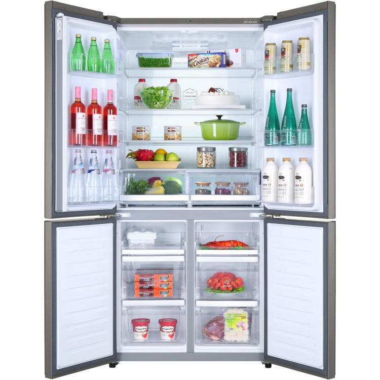 Refurbished Haier HTF-610DM Freestanding 610 Litre 50/50 Frost Free American Fridge Freezer