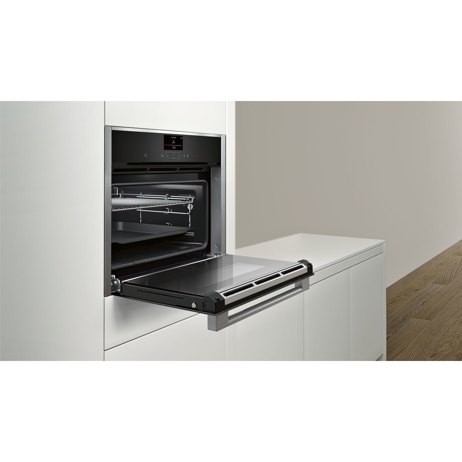 Neff N90 13 Function Pyrolytic Self Cleaning Compact Single Oven with