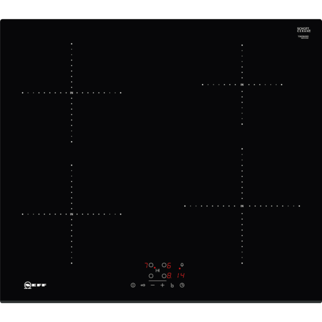 GRADE A2 - Neff T36FB40X0 N50 59.2cm Touch Control Four Zone Induction Hob - Black Glass