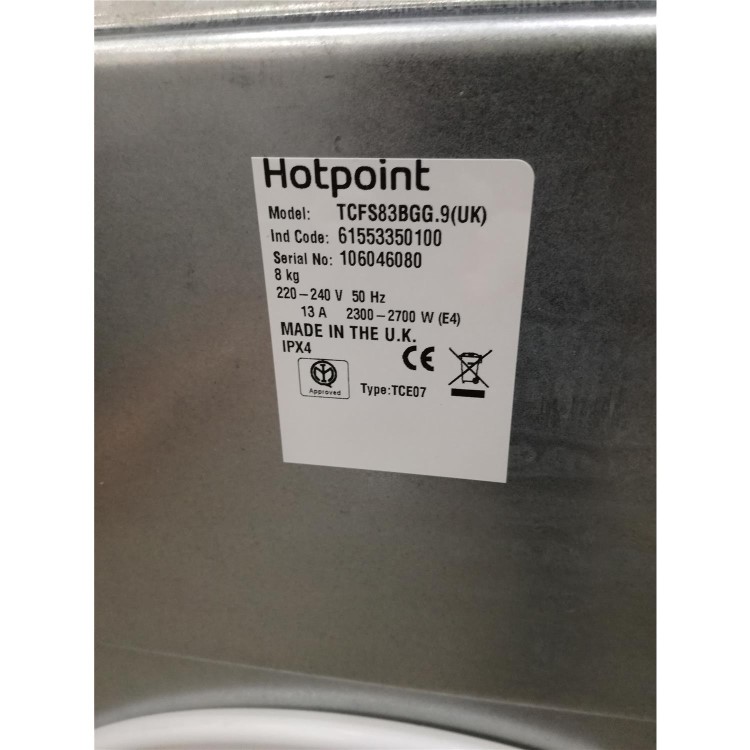 Refurbished Hotpoint TCFS83BGG Freestanding 8KG Condenser Tumble Dryer Graphite