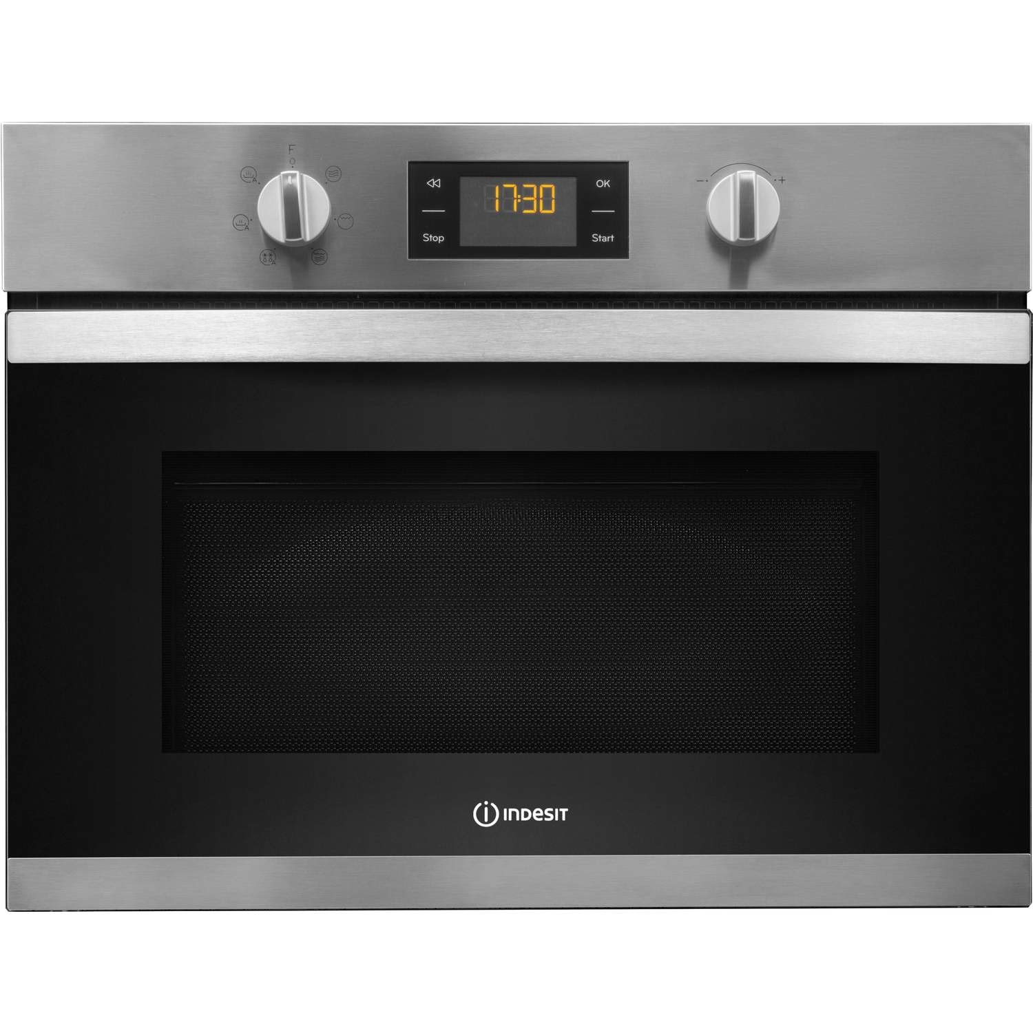 Indesit 40L 900W Built-in Microwave with Grill - Stainless Steel